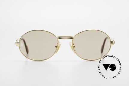 Cartier Saint Honore Small Oval Luxury Sunglasses, precious and timeless design, in SMALL size 49°18, Made for Men and Women