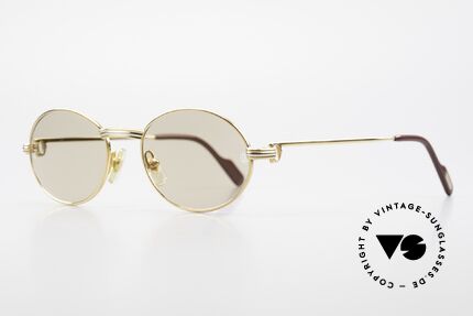Cartier Saint Honore - S Small Oval Luxury Sunglasses, orig. mineral sun lenses with Cartier-logo (100% UV), Made for Men and Women