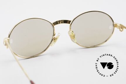 Cartier Saint Honore - S Small Oval Luxury Sunglasses, the 22ct GOLD-plated frame can be glazed optionally, Made for Men and Women