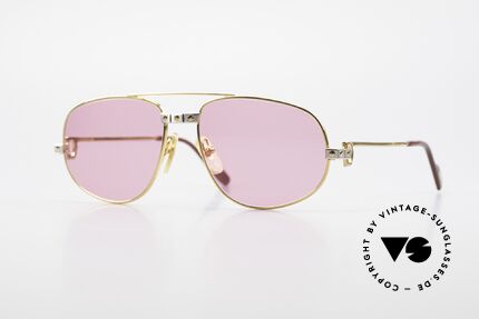 Cartier Romance Santos - S Pink Sunglasses Chanel Case, vintage CARTIER sunglasses; model ROMANCE SANTOS, Made for Men and Women