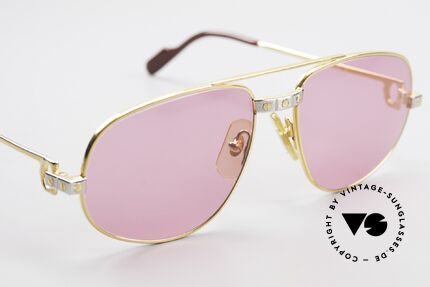 Cartier Romance Santos - S Pink Sunglasses Chanel Case, 2. hand, but in mint condition (incl. CHANEL hard case), Made for Men and Women