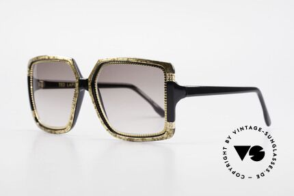 Ted Lapidus 1503 XXL 70's Ladies Sunglasses, the frame coloring looks like marbled gold and black, Made for Women
