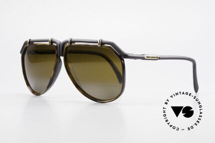 Ted Lapidus 1623 70's Men's Sunglasses Aviator, the frame coloring looks dulled black and "tortoise", Made for Men