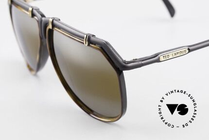 Ted Lapidus 1623 70's Men's Sunglasses Aviator, double gradient gold-mirrored sun lenses (100% UV), Made for Men