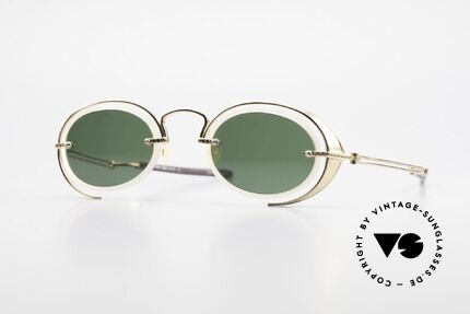 DOX 01 MGP Gold Plated Industrial Frame, RARE, old DOX sunglasses from 1995, made in JAPAN, Made for Men and Women