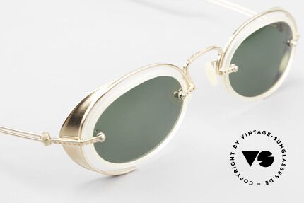 DOX 01 MGP Gold Plated Industrial Frame, NO RETRO fashion-specs, but a unique old ORIGINAL, Made for Men and Women