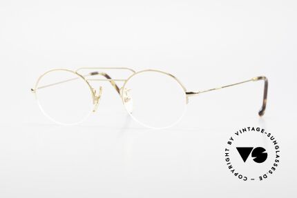 W Proksch's M5/7 90's Semi Rimless Gold-Plated, GOLD-plated Proksch's vintage glasses from 1994, Made for Men and Women