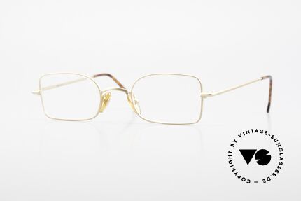 W Proksch's M19/9 Orig 90's Avantgarde Glasses, GOLD-Plated Proksch's vintage glasses from 1992, Made for Men and Women