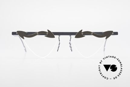 Theo Belgium Tita II B5 Heart Shaped XL Glasses Titan, founded in 1989 as 'anti mainstream' eyewear / glasses, Made for Women