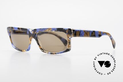 Alain Mikli 706 / 395 XL 80's Designer Sunglasses, frame looks crystal / blue / brown / black patterned, Made for Men