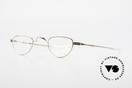Lunor I 06 Telescopic Extendable Reading Glasses, 22ct GOLD-PLATED frame for ladies and gentlemen, Made for Men and Women