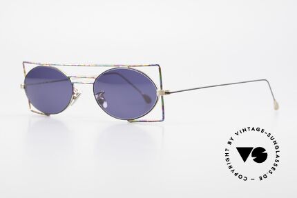 IMAGO Steel 8 Colorful Vintage Sunglasses, geometrical frame design; multicolored, TOP quality!, Made for Men and Women