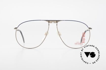 Metzler 0892 Aviator Frame Top Ten Series, model of the TOP TEN series in dark-BLUE and gold, Made for Men