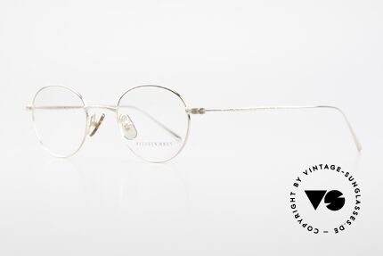 Freudenhaus Garland Small Round Designer Frame, top notch craftsmanship (JP), gold-plated titanium, Made for Men and Women