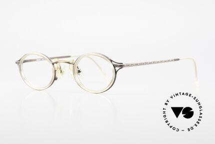 Freudenhaus Andua Oval Designer Glasses 90's, great combination of materials (plastic & titanium), Made for Men and Women