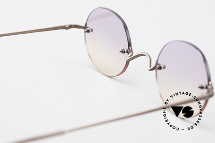Freudenhaus Flemming Rimless Sunglasses Round, NO RETRO fashion, but an old Original from the 90's, Made for Men and Women