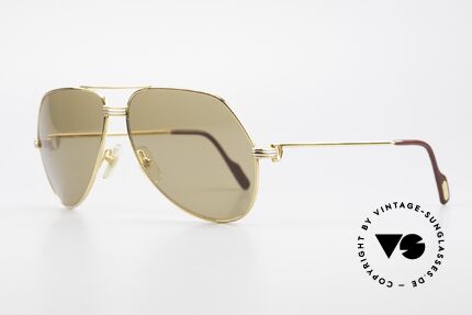 Cartier Vendome LC - L Original Cartier Mineral Lenses, 22ct gold-plated (with LC decor): LARGE size 62-14, 140, Made for Men