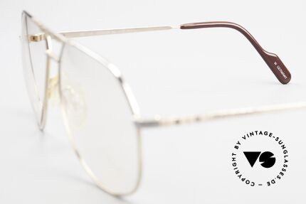 Alpina FM27 Classic Aviator Eyeglasses 80s, clear demo lenses can be replaced with prescriptions, Made for Men