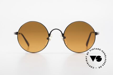 Jean Paul Gaultier 55-9671 Round 90's JPG Sunglasses, high-end metal frame with costly engravings, Made for Men and Women