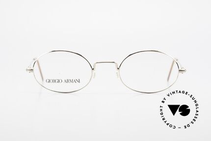 Giorgio Armani 1004 Small Oval Eyeglass Frame, plain & puristic 'wire glasses' (EXTRA SMALL SIZE), Made for Men and Women