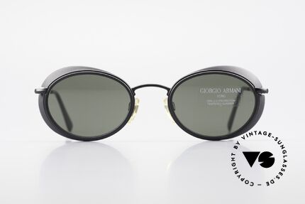 Giorgio Armani 666 Side Shields Frame Oval, high-end mineral lenses (scratch-resistant and 100% UV), Made for Men and Women