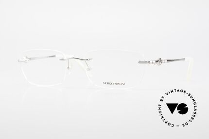 Giorgio Armani 310 Rimless Vintage Eyeglasses, interesting Giorgio Armani vintage designer specs, Made for Men and Women