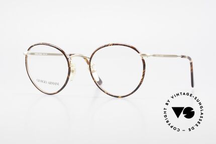 Giorgio Armani 112 90's Panto Eyeglasses Men, timeless vintage Giorgio Armani designer eyeglasses, Made for Men