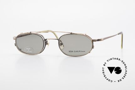 Koh Sakai KS9706 Original Made in Japan Frame, rare, vintage Koh Sakai glasses with clip-on from 1997, Made for Men and Women