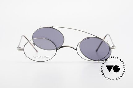Koh Sakai KS9591 Small Oval Eyeglasses Clip On, unworn, NOS (like all our old L.A.+ Sabae eyeglasses), Made for Men and Women