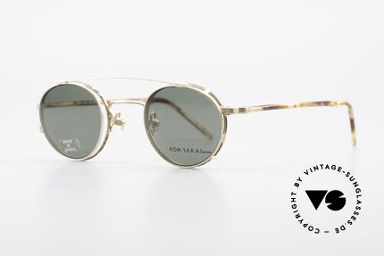 Koh Sakai KS9403 Small Oval Panto Frame Clip On, designed in Los Angeles and produced in Sabae (Japan), Made for Men and Women