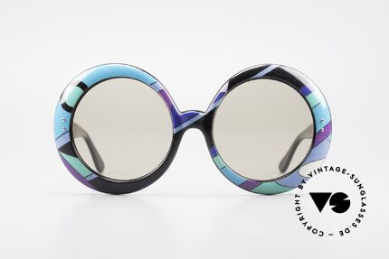 Emilio Pucci XXL Oversized 60's Sunglasses, world famous frame pattern; futuristic & sophisticated, Made for Women