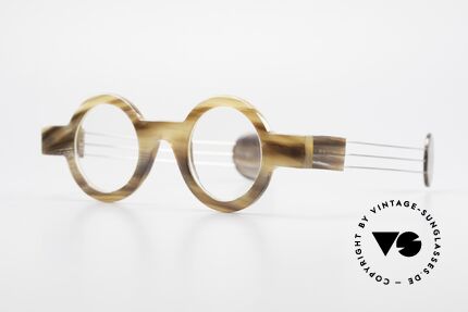 P. Klenk Bold 022 Horn Frame Twistable Temples, every horn model looks individual (pure natural material), Made for Men and Women