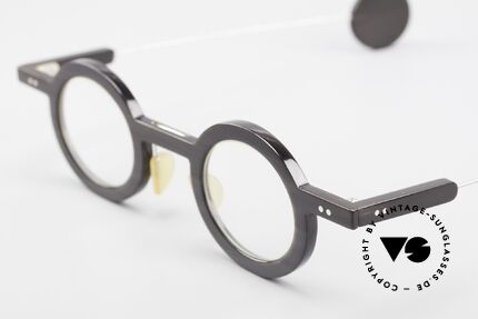 P. Klenk Rugby 014 Genuine Horn Glasses Round, article of virtu - collector's item - museum piece - vertu, Made for Men