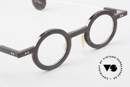 P. Klenk Rugby 014 Genuine Horn Glasses Round, unworn (like all our vintage genuine buffalo horn frames), Made for Men