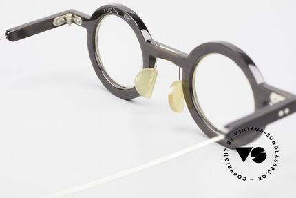 P. Klenk Rugby 014 Genuine Horn Glasses Round, Size: large, Made for Men