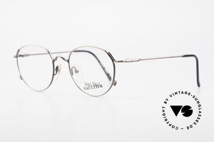 Jean Paul Gaultier 55-2176 JPG Panto Glasses 90s Original, extraordinary frame finish in "taupe metallic", Made for Men and Women