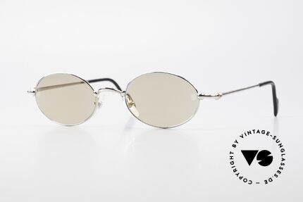 Cartier Filao Oval Platinum Sunglasses 90's, oval CARTIER vintage sunglasses in size 49/21, 135, Made for Men and Women