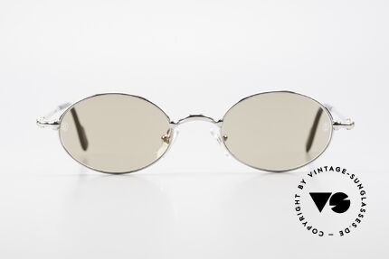 Cartier Filao Oval Platinum Sunglasses 90's, unisex model of the 'THIN RIM' Collection by Cartier, Made for Men and Women