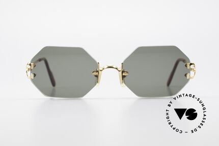 Cartier Rimless Octag - M Octagonal Luxury Sunglasses, model of the rimless series with new OCTAG lenses, Made for Men and Women