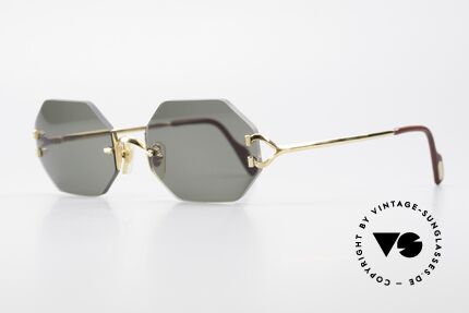 Cartier Rimless Octag - M Octagonal Luxury Sunglasses, customized by our optician; MEDIUM size (130mm)!, Made for Men and Women