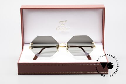 Cartier Rimless Octag - M Octagonal Luxury Sunglasses, Size: medium, Made for Men and Women