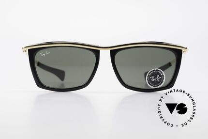 Ray Ban Olympian II Sunglasses Square 1980's, designer sunglasses of the 1980's by Ray Ban, USA, Made for Men and Women