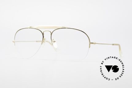 Ray Ban Balfast 810 Gold Doublé Old Vintage Frame, 80's Ray-Ban designer eyeglasses by Bausch&Lomb, Made for Men