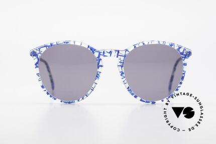 Alain Mikli 901 / 323 Panto Sunglasses Crystal Blue, classic 'panto'-design with light gray sun lenses, Made for Men and Women