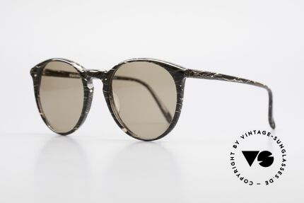 Alain Mikli 901 / 429 Brown Marbled Panto Shades, interesting frame pattern: brown / gray marbled, Made for Men and Women