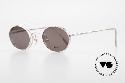 Bada BL1581 90's Eyeglasses With Clip On, made in the same factory like Oliver Peoples & Eyevan, Made for Men and Women