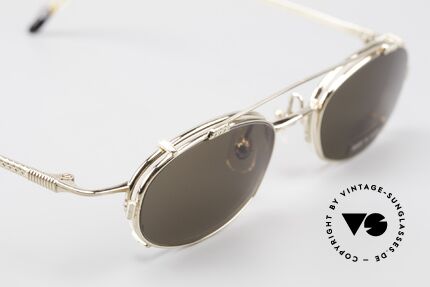 Bada BL1621 Rare 90's Glasses With Clip On, NO RETRO fashion-shades, but a unique old ORIGINAL, Made for Men and Women