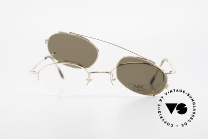 Bada BL1621 Rare 90's Glasses With Clip On, Size: small, Made for Men and Women