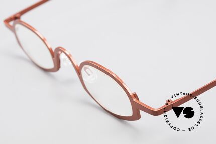Theo Belgium Ellips Fancy Rare Vintage Glasses, extraordinary frame in top-quality (unisex; blue colored), Made for Men and Women