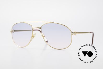 Cartier Driver Baby Blue Pink Gradient Lenses, precious Cartier sunglasses for men of the mid 1990's, Made for Men